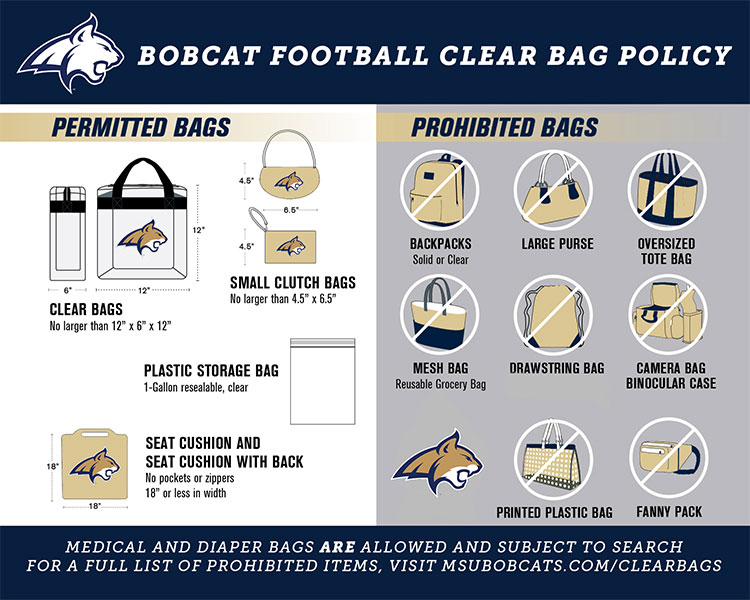 Clear Bag Policy info graphic.